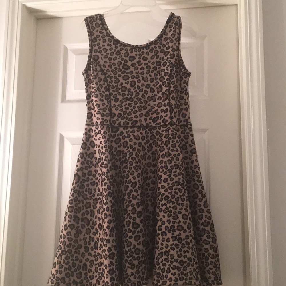 Cheetah print shift dress